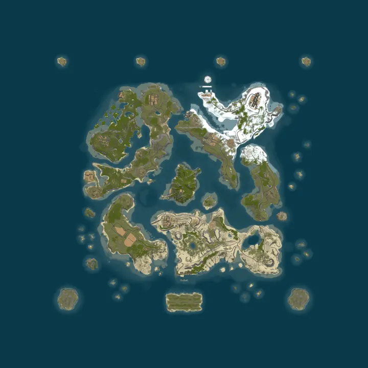 Map of Hex US ASH 5x PVE | Skills | Jetpack | Quests | Raid Bases