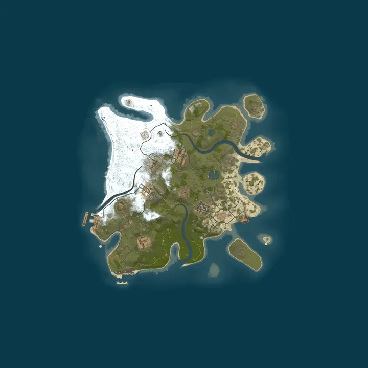 Map of A MineStrator Hosted Rust Server
