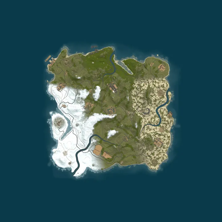 Map of Reddit.com/r/PlayRust - US Trio