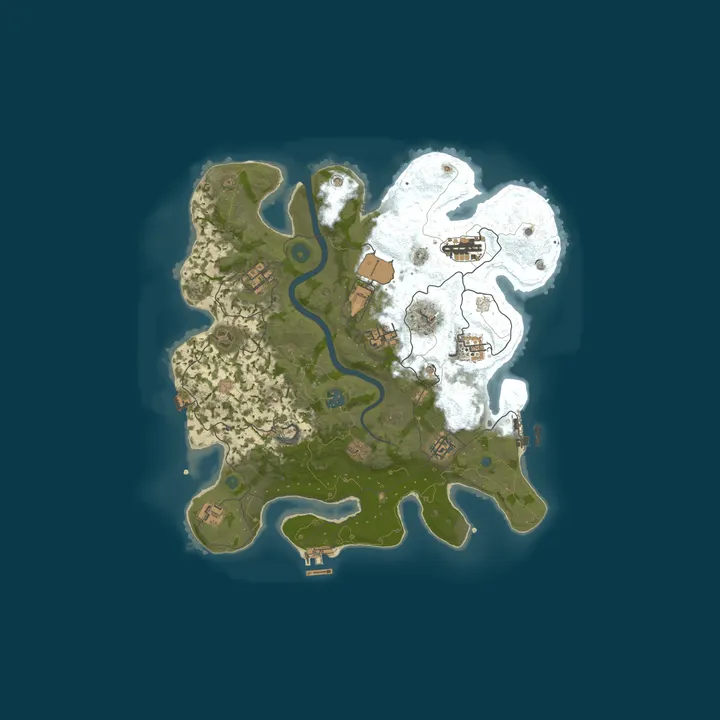 Map of Hunt and Chill PVE Rust