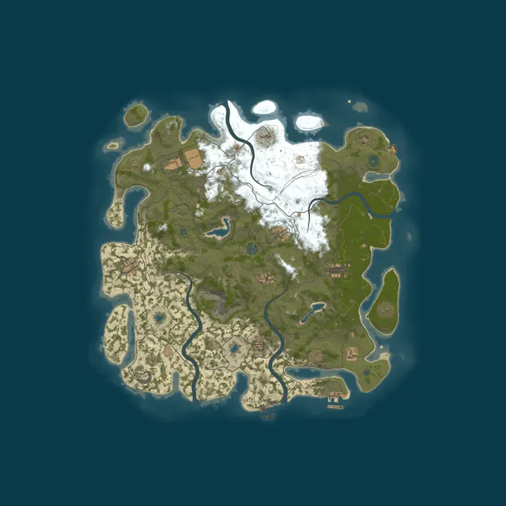 Map of [US] Rusthereum 5X Solo/Duo/Trio/Quad [Loot+/Shop/Kits]